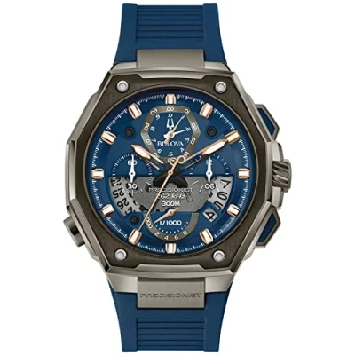Image of Bulova Precisionist X 98B357 Blue Chronograph Watch
