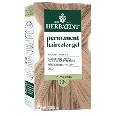Image of Herbatint Permanent Herbal Hair Color Gel, 8N Light Blonde, 4.56 Ounce