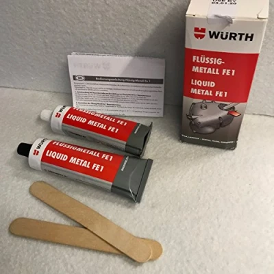Image of Würth Liquid Metal FE1 500g Repair Compound for connections with Replica Pair of Resin System Sheet Repairs