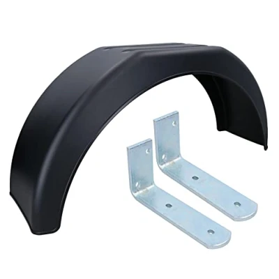 Image of AB Tools 13&quot; Plastic Mudguard Fender (Single) Flush Fit &amp; 2 (SMALL) Angle Brackets