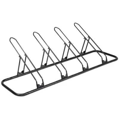 Image of CyclingDeal Bicycle Floor Parking Rack Stand for Mountain MTB Road Bike Indoor Home Garage Storage Adjustable 4 Bikes