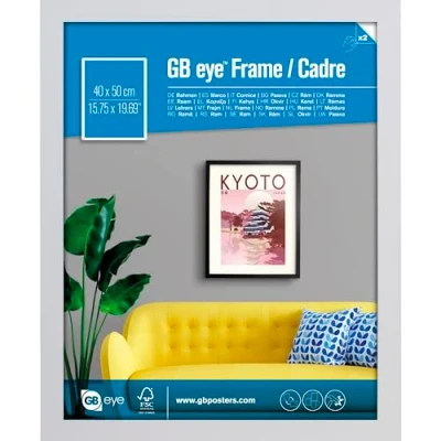 Image of GB Eye Contemporary Wooden White Picture Frame Mini 40 x 50cm
