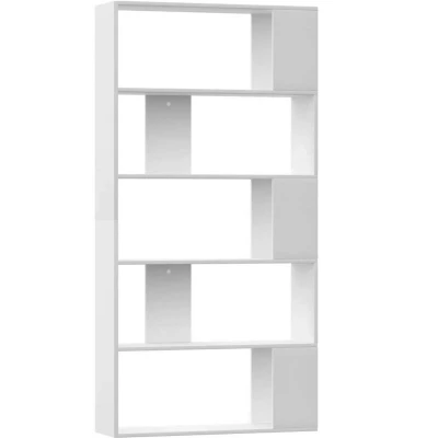 Image of vidaXL Book Cabinet/Room Divider White 80x24x159 cm Engineered Wood
