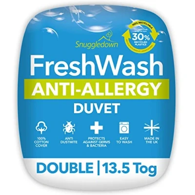 Image of Snuggledown Freshwash Anti Allergy Double Duvet 13.5 Tog Winter Bed
