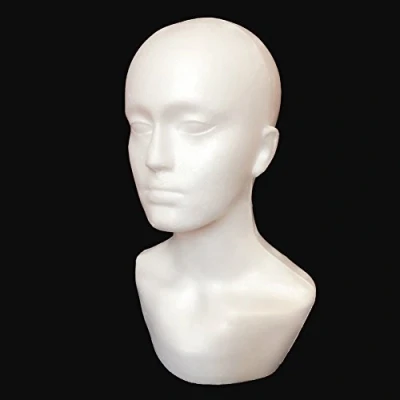 Image of Gemini_mall® Man Styrofoam Head Mask Stand Model Display Wig Hats Scarves Holder Foam Mannequin White (White)