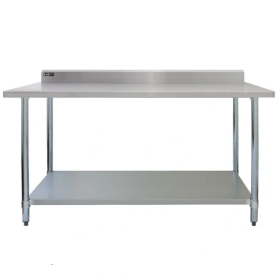 Image of 5ft Stainless Steel Catering Bench &amp; 2 x Wall Mounted Shelves