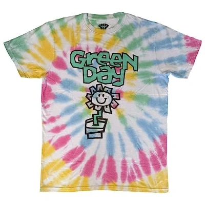 Image of Paradiso Clothing DAY Flower POT DYE WASH Print Tshirt, Size: XXL, White
