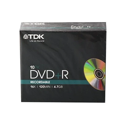 Image of DVD+R 16x 4.7GB (10 pack) Slim Jewel Case