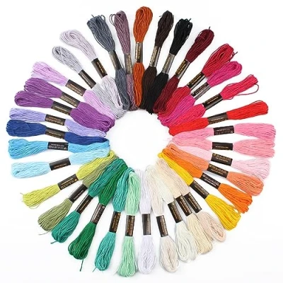 Image of 36 Coloured String Kits, Embroidery Threads, Cross Stitch Thread, Friendship Bracelet Hair Braiding Floss for DIY, Knitting, Craft Project etc