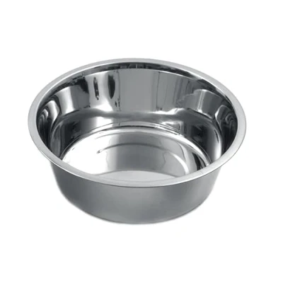 Image of Karlie Inox Dog Bowls, Stainless Steel, Silver, 4050 ml, Diameter 21 29 cm