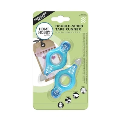 Image of HomeHobby by 3L, Petite Double Sided Tape Runner, Permanent Dots (26Ft/8m), Transparent, 01977