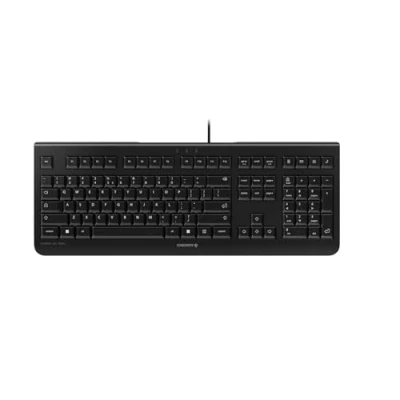 Image of CHERRY KC 1000, Wired Keyboard, Pan Nordic Layout (QWERTY), Plug &amp; Play via USB Port, Flat Design, Whisper Quiet Keystrokes, Black