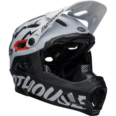 Image of Bell Super DH MIPS MTB Helmet 2022: Matte/Gloss Black/White M 55 59cm