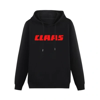 Image of New Claas Tractor Agriculture Logo Hoodies Long Sleeve Pullover Loose Hoody Men Sweatershirt Size M Black