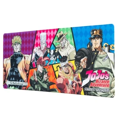 Image of Grupo Erik JoJo&#039;s Bizarre Adventure Mouse Mat Desk Pad 31.5&quot; x 13.78&quot; Non Slip Rubber Base Pad, Gaming Keyboard Anime Gifts
