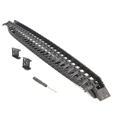 Image of Zeberoxyz 10X20mm Drag Chain Length 1Meter Open Type Black Plastic Cable Carrier R18 with 1Kit End Connectors for 3D Printer and CNC Machines (10mmX20mm)