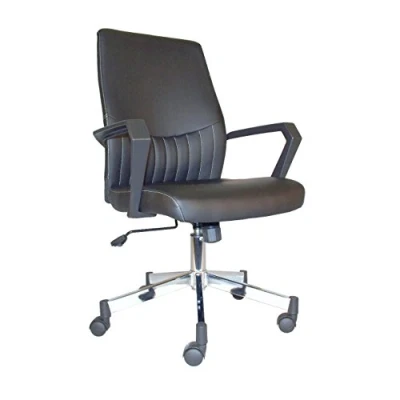 Image of Alphason,AOC3122 BLK,Brooklyn Black Designer faux leather Low Back chair,Black