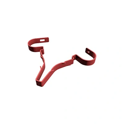 Image of D Line Safe Twin Stag Clips, Holds 2X 8 10mm Diameter Cables, Fire Rated, Comply with 18th Edition Wiring Regulations Red