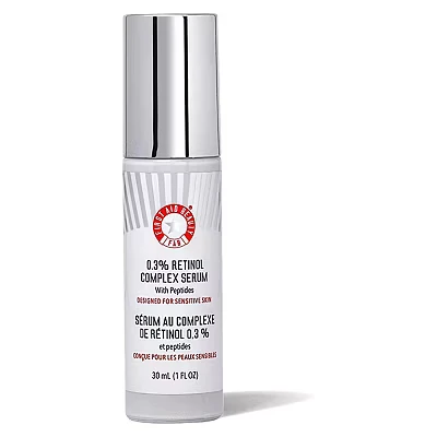 Image of First Aid Beauty 0.3% Retinol Complex Serum with Peptides Improves Look of Lines and Wrinkles Less Irritation Than Traditional 30 mL