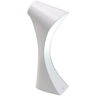 Image of Ora Table Lamp 1 Light E27, Gloss White, White Acrylic, Polished Chrome