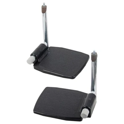 Image of Harilla Durable Wheelchair Footrest Drive Wheelchairs Scratch Proof Universal Footplate Accessories Heavy Duty Equipment, Easy to Install, Plastic with Pole