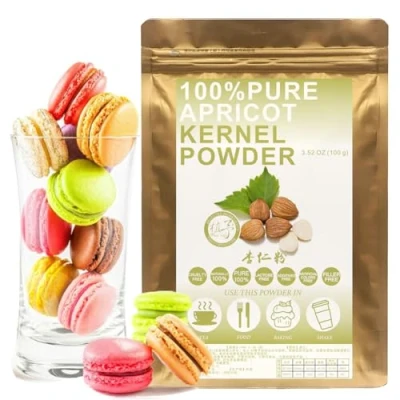 Image of Plant Gift 100% Pure Almond Powder, Flour杏仁粉 Natural Great Flavor for Drinks, Smoothie, Yogurt, Baking, cookies, cakes and Beverages, Non GMO No Filler, additives 100G/3.25oz