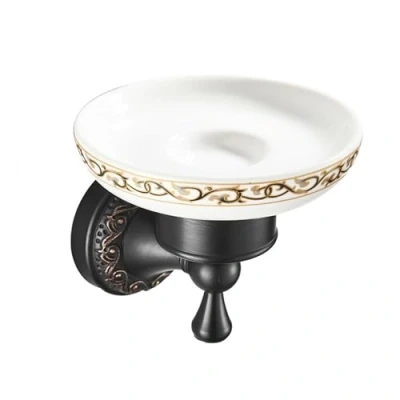 Image of Oil Rubble Bronze Brass Bath Toilet Paper Holder with Shelf, Wall Mounted Black Bathroom Hardware Accessories, Pattern Carving Design