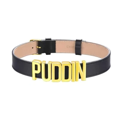 Image of GOLDCHIC JEWELRY Women&#039;s Suicide Squad PUDDIN Choker, Harley Quinn Gold Name Collar Necklace Halloween Cosplay Costumes Jewellery