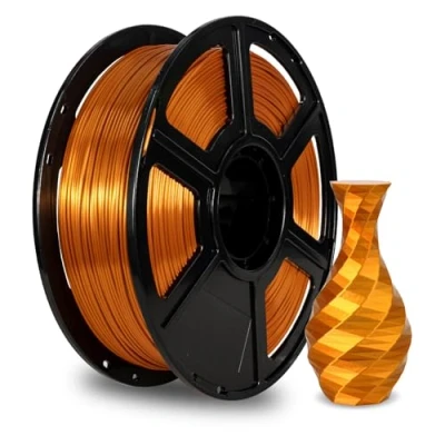 Image of Flashforge Silk PLA Filament 1.75mm, 1KG/2.2lbs 3D Printer for Printer, Copper