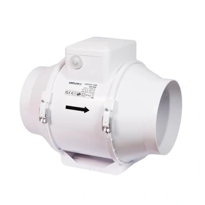 Image of Airflow 100T AV100T Aventa 100mm in Line Timer Fan, White