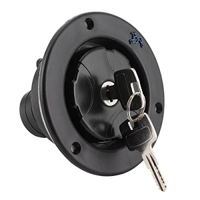 Image of RV Inlet Lockable Water Cap Leakproof Filler Tank Equipment for Motorhome Camping Trailer Caravan Boat with 2 Keys