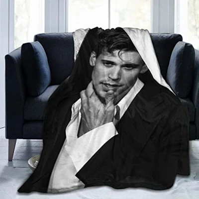 Image of LOUJIN Austin Actor Singer Butler Throw Blanket Lightweight,Ultra Soft &amp; Comfy Flannel Blanket,Microfiber Fleece Blanket,Anti Pilling Plush for Couch,Bed,Sofa