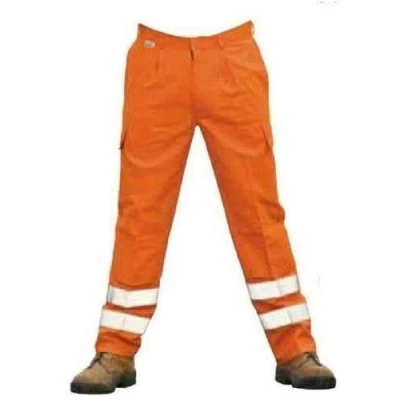 Image of Protal Protex Flame Retardant A/S Orange Hi Vis Cargo Work Trousers FRA214CO (38&quot; Tall, Orange)