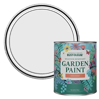 Image of Rust Oleum Grey Mould Resistant Garden Paint In Satin Finish Monaco Mist 750ml