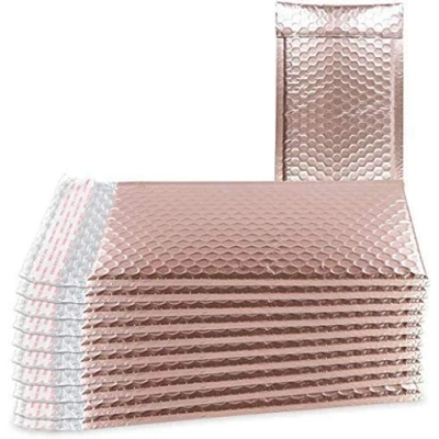 Image of ANNIUP 20 Pack Rose Gold Bubble Envelopes Mailers Metallic Padded Envelopes, Peal and Seal Self adhesive Shipping Bags for Mailing Packing Packaging Wholesale 180 * 230+40mm