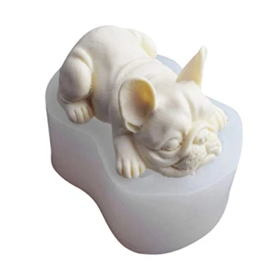 Image of TOYANDONA 3D French Bulldog Silicone Mold Fondant Chocolate Candy Cake Candle Soap Decor Party Favors