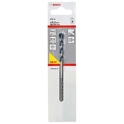 Image of Bosch Professional 1x CYL 5 Concrete Drill Bit (for Concrete, Ø 6,5 x 100 mm, Robust Line, Accessories for Impact Drills)