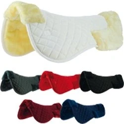Image of Riding World Horse Faux Sheepskin Quilted Support Padded Soft Back Pad