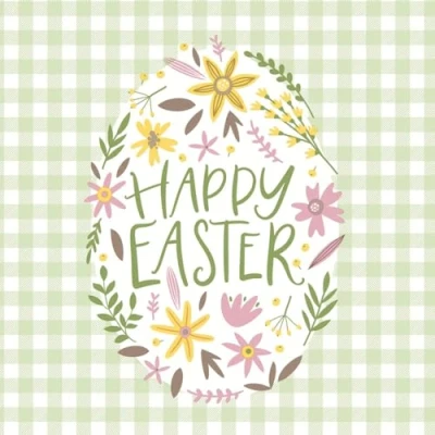 Image of 20 Napkins Easter Happy in Egg Table Decoration Paper with Motif Also for Decoupage and 33 x cm