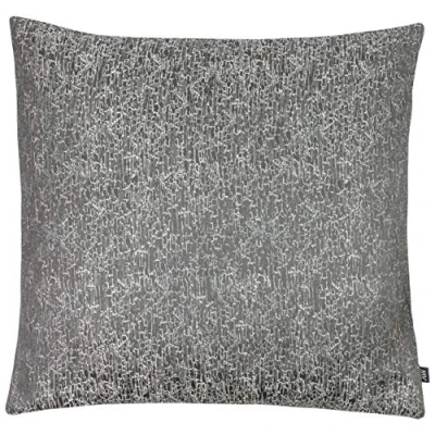 Image of Ashley Wilde Rion Woven Jacquard Feather Filled Cushion Grey One Size