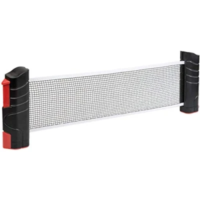 Image of Idena 40461 Extendable Table Tennis Net for Easy Mounting on Tops, Ideal Travel, Holiday or Garden