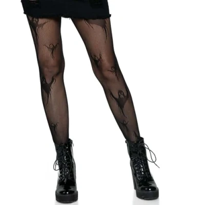 Image of Watreketal Socks,Women Sexy Lace Patterned Tights Crow/Bat Fishnet Stockings Pantyhose Leggings Net for Party Club