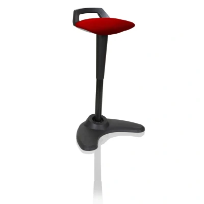 Image of Spry Stool Black Frame Bespoke Colour Seat Cherry KCUP1202