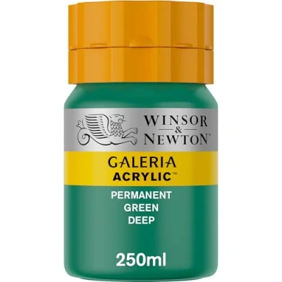 Image of Winsor &amp; Newton Galeria Acrylic 250ml PERMANENT GREEN DEEP