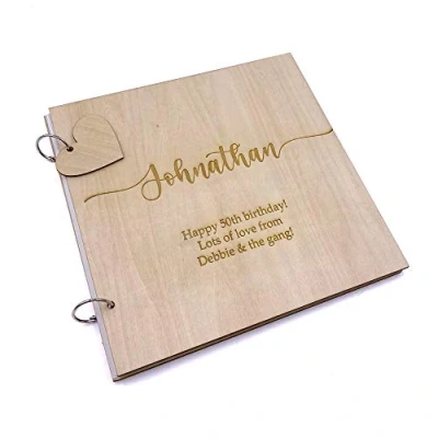 Image of ukgiftstoreonline Personalised Birthday Photo Album Large Scrapbook Keepsake Gift