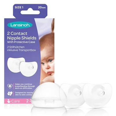 Image of Lansinoh Contact Nipple Shields with Case (20mm Medium)