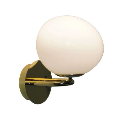 Image of DFTP by Nordlux Shapes wall light, glass lampshade, white/brass