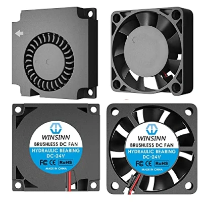 Image of WINSINN 24V 40mm Fan Blower for Cooling Ender 3 / Pro Turbine Turbo 40x10mm 4010 DC Brushless Hydraulic Bearing, with Air Guide Parts High Speed (Pack of 4Pcs)