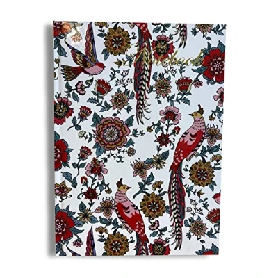 Image of Maturi A5 Hardback Notebook, Enchanted Flowers Design with Gold Foil Detailing and Gloss Finish, White