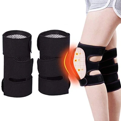 Image of Mify 1 Pair Tourmaline Self Heating Knee, Magnetic Therapy Brace Support Belts, Adjustable Knee Pads Protector Arthritis Pain Relief Health Care